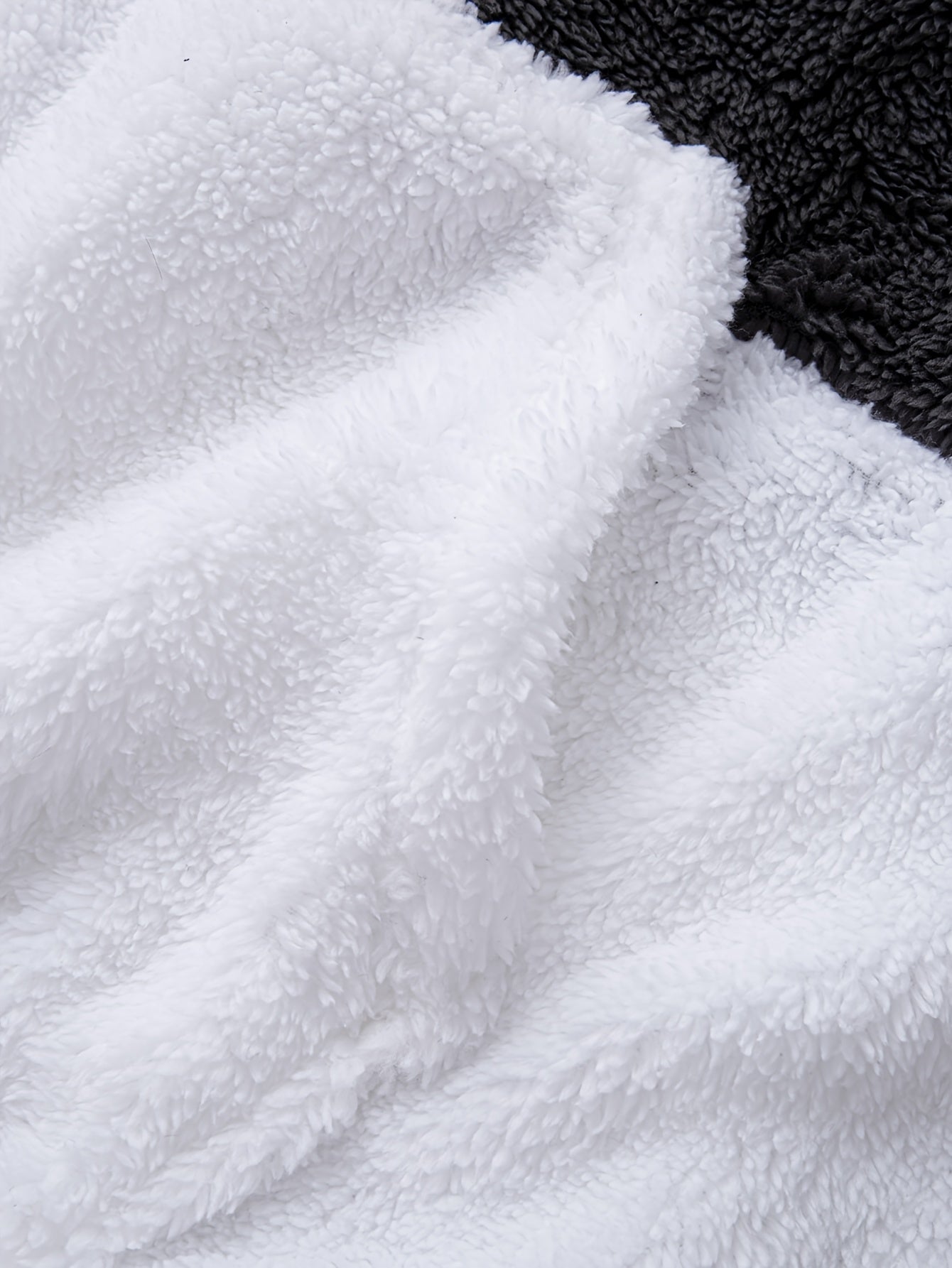 Color-Block Oversized Sherpa Fleece Hoodie