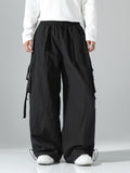 Oversized Wide-Leg Parachute Cargo Pants