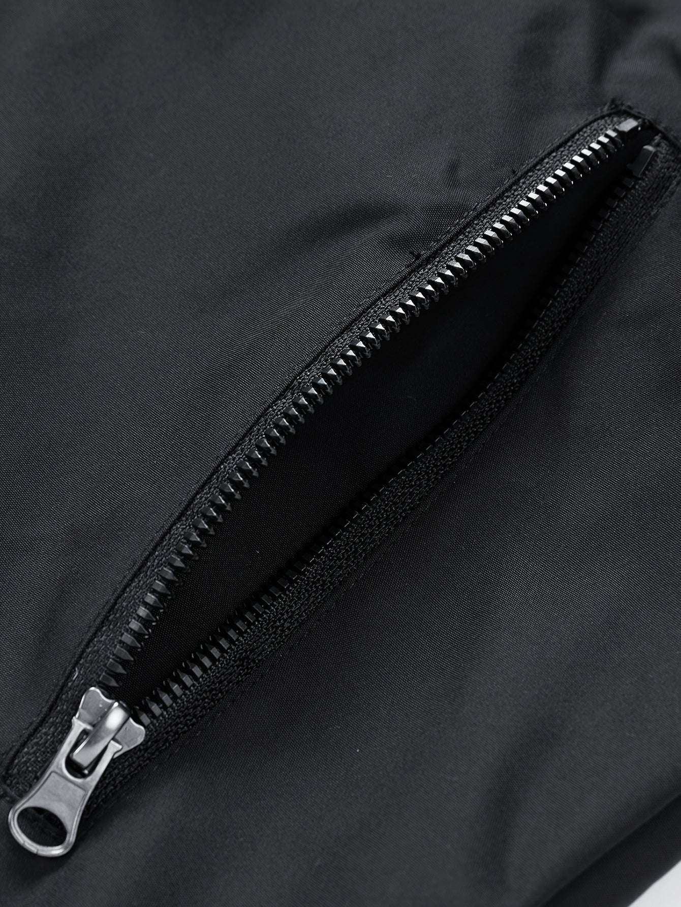 Black Water-Resistant Star-Print Oversized Hooded Windbreaker