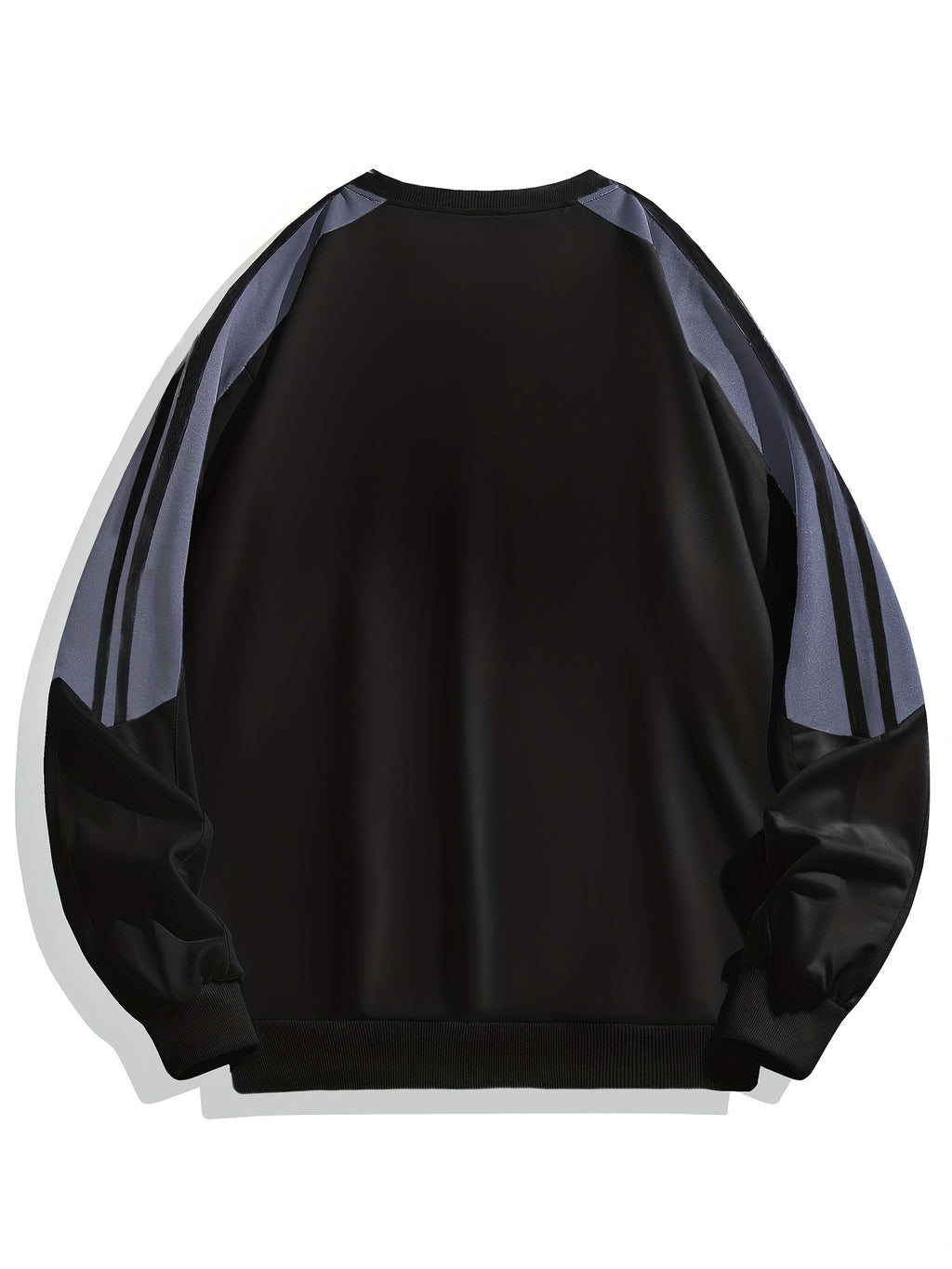 Black Contrast Stripe Athletic Tracksuit Set