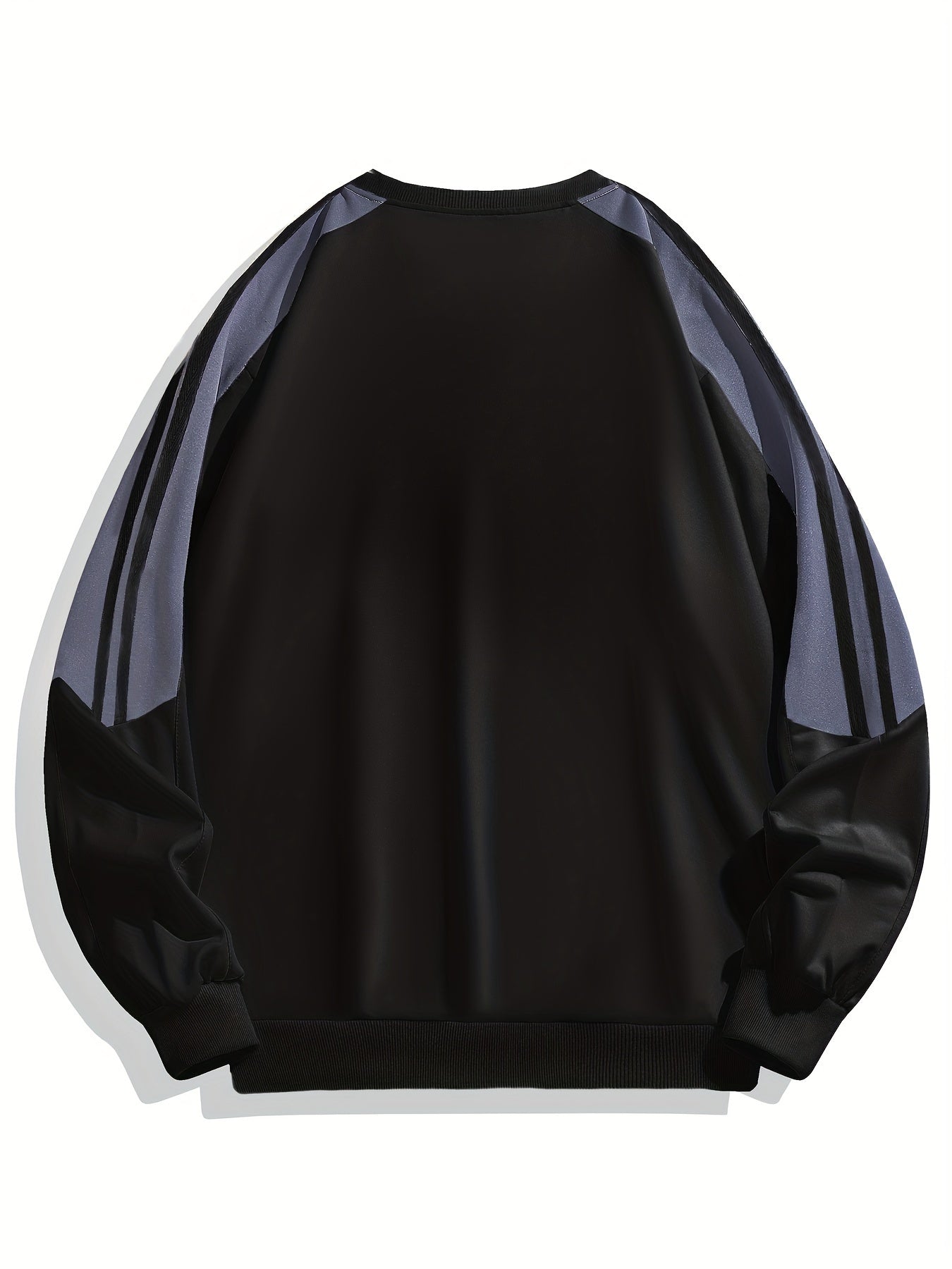 Black Contrast Stripe Athletic Tracksuit Set