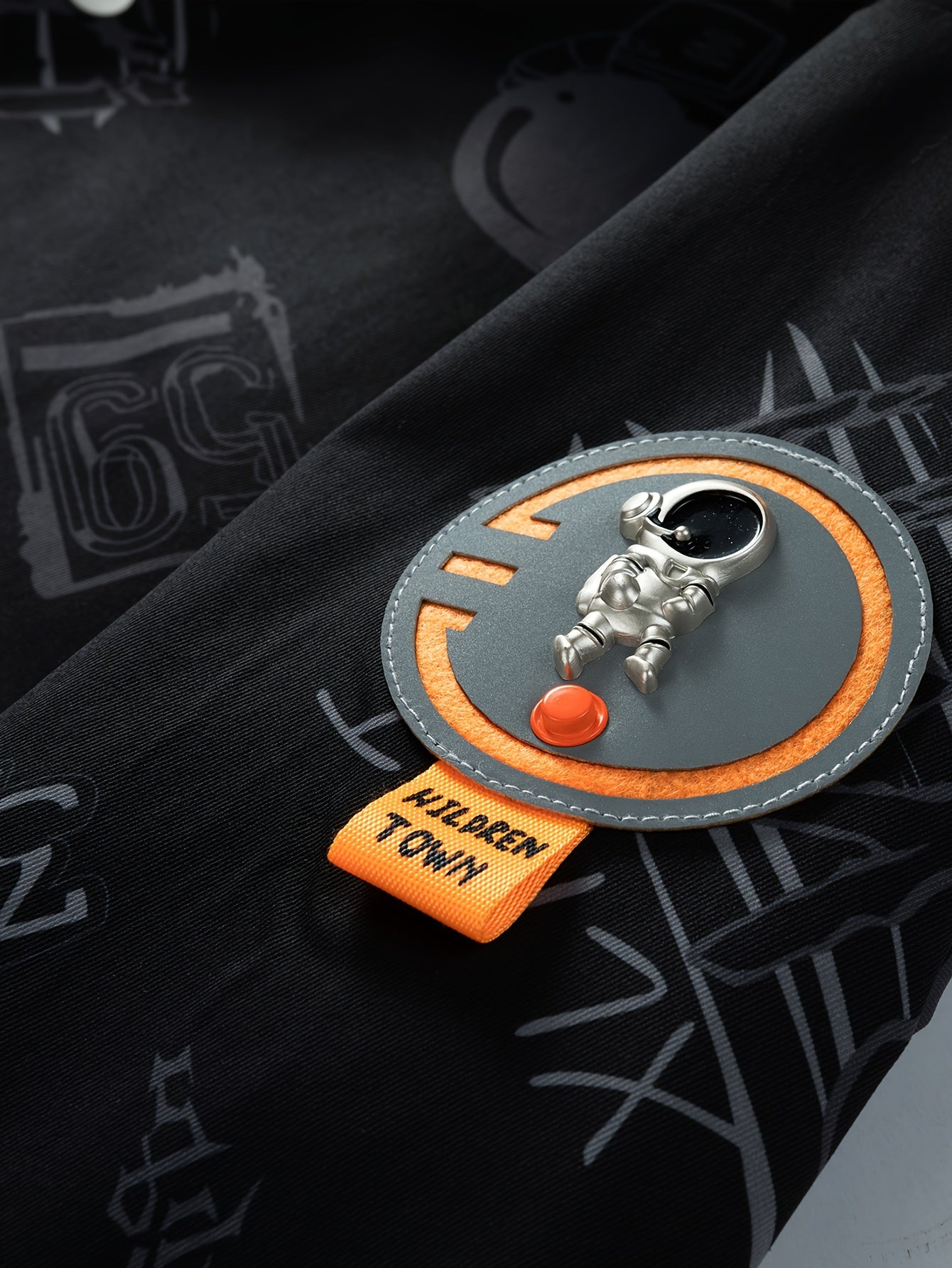 Astronaut Graffiti Two-Tone Hooded Windbreaker